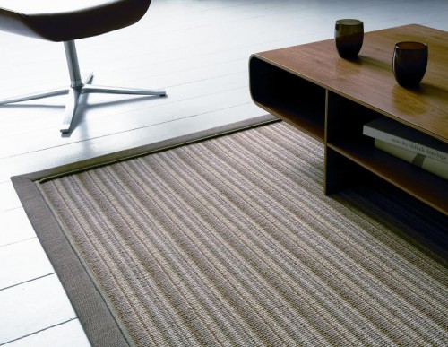 Natural flooring - mississippi with cotton chenille border with piping